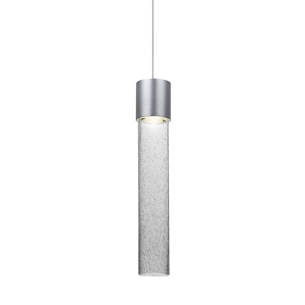 Besa Lighting Wanda 12 Cord Pendant, Clear Bubble, Satin Nickel Finish, 1x3W LED 1XT-WAND12CL-LED-SN - main
